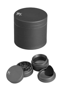 Black Leaf Aluminum Grinder 4 part Gray