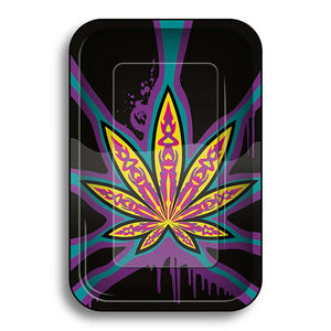 Neon Leaves Rolling Tray